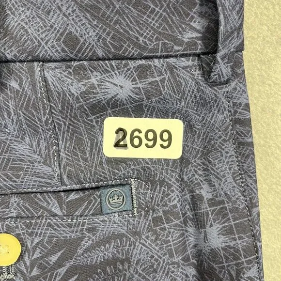 Peter Millar‎ Crown Sport Shorts Mens 38 Floral Blue golf chino pants